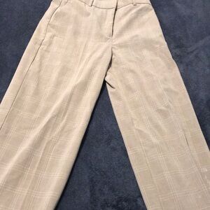 Ladies tan plaid trousers